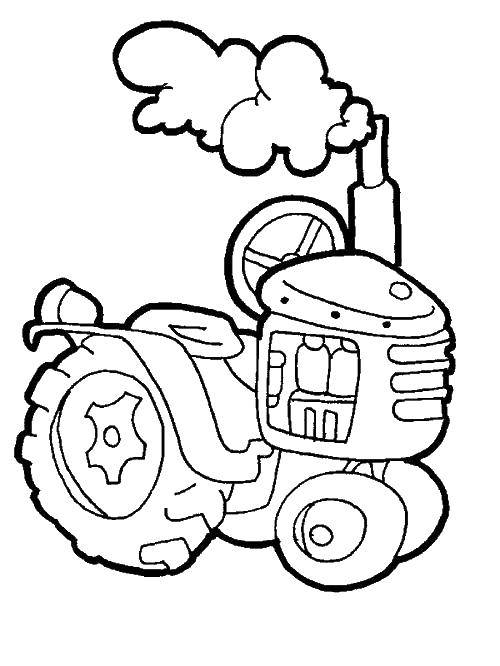 Coloring Tractor. Category Equipment. Tags:  tractor.