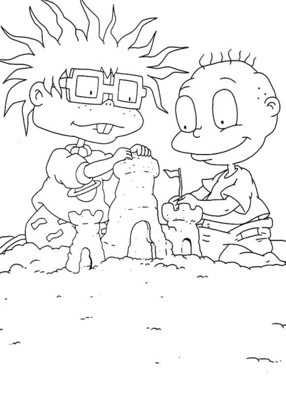Coloring Tommy and Chuckie from rugrats!. Category Cartoon character. Tags:  The character from the cartoon, "rugrats!".