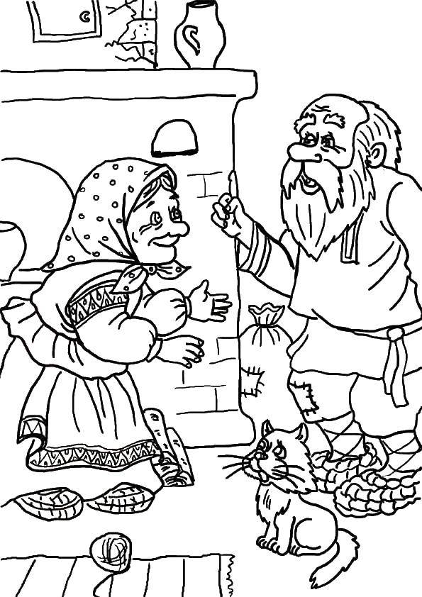 Coloring Grandparents. Category Fairy tales. Tags:  Fairy tales.