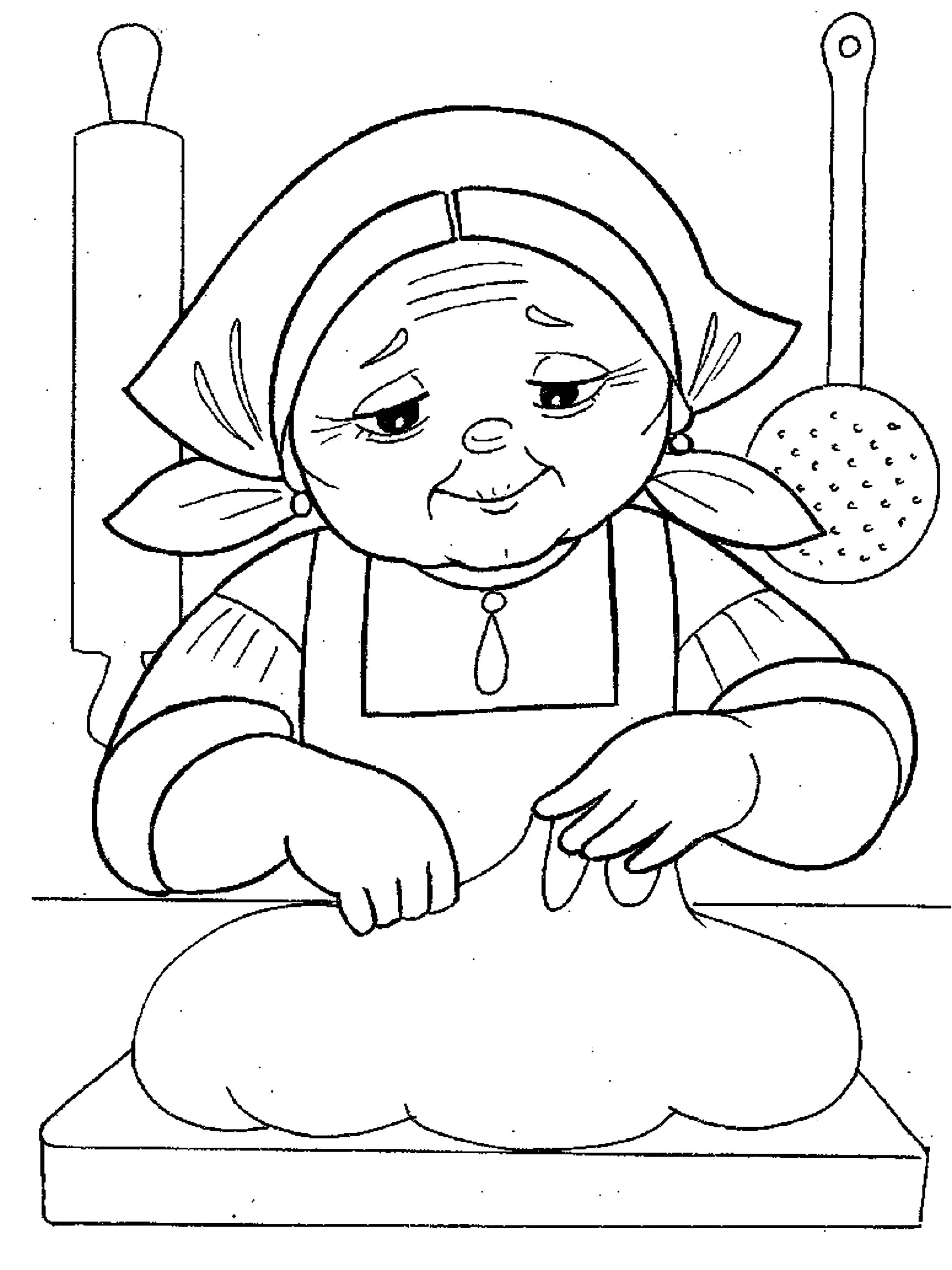 Coloring Grandma test. Category Fairy tales. Tags:  Fairy tales.