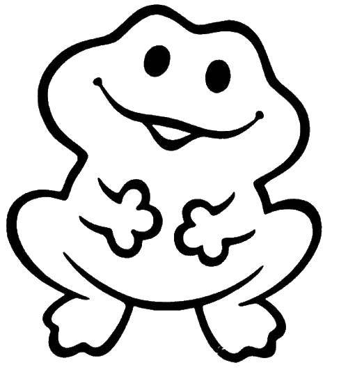 Coloring Frog. Category simple coloring. Tags:  Animals, frog.