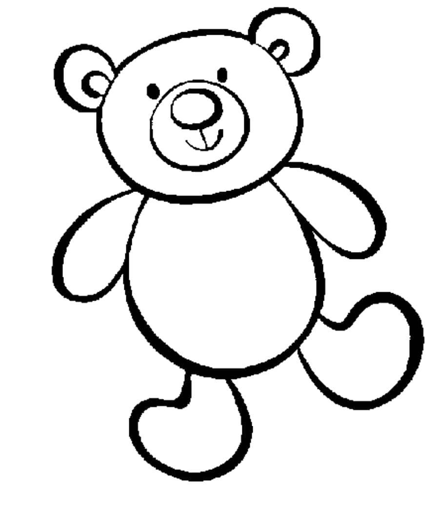 Coloring Bear. Category simple coloring. Tags:  Animals, bear.
