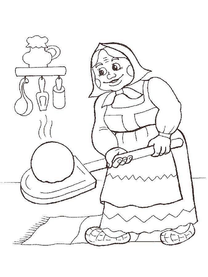 Coloring Baked bun. Category gingerbread man . Tags:  Fairy Tales, Gingerbread Man.