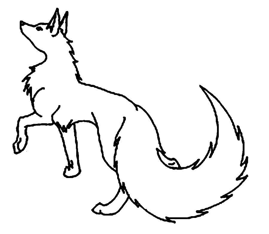 Coloring Fox. Category simple coloring. Tags:  Animals, Fox.