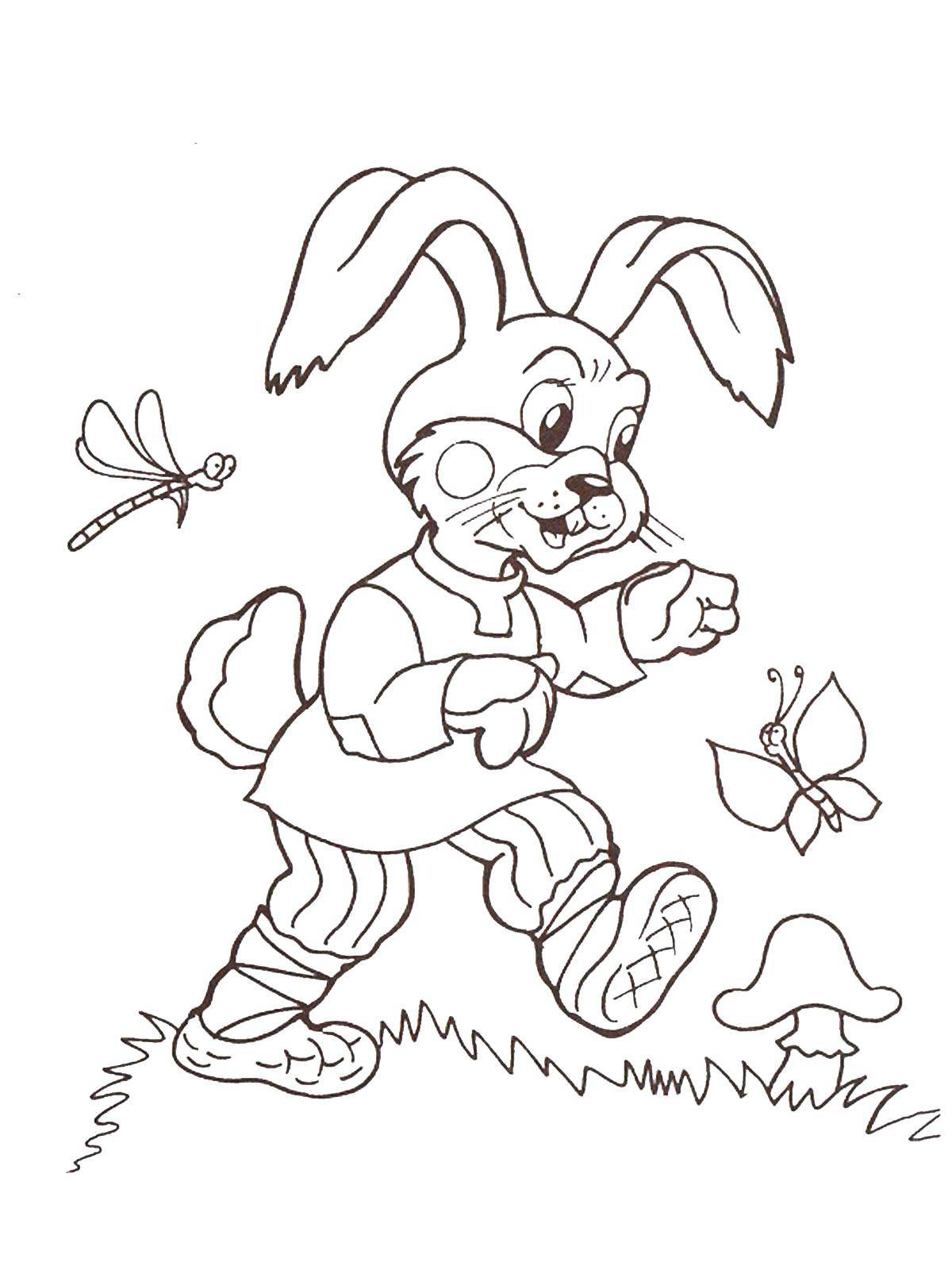 Coloring Funny Bunny. Category gingerbread man . Tags:  Fairy Tales, Gingerbread Man.