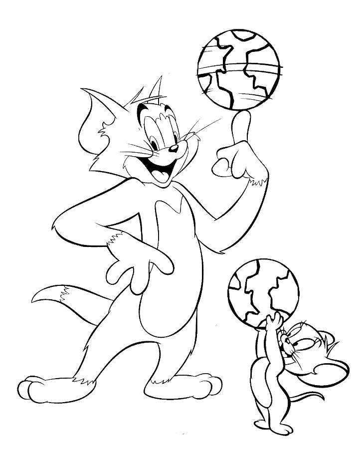 Coloring Tom and Jerry twist globes. Category Tom and Jerry. Tags:  Character cartoon, Tom and Jerry.