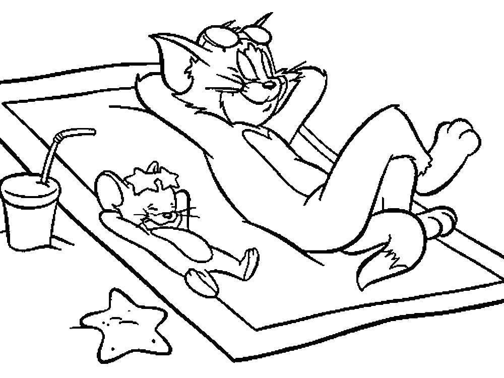 Coloring Tom and Jerry on plje. Category Tom and Jerry. Tags:  Character cartoon, Tom and Jerry.