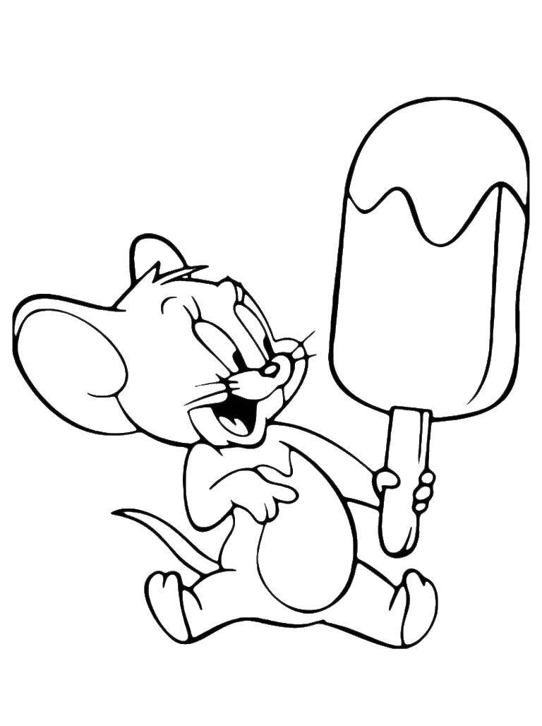 Coloring Jerry is a Popsicle. Category Tom and Jerry. Tags:  Character cartoon, Tom and Jerry.