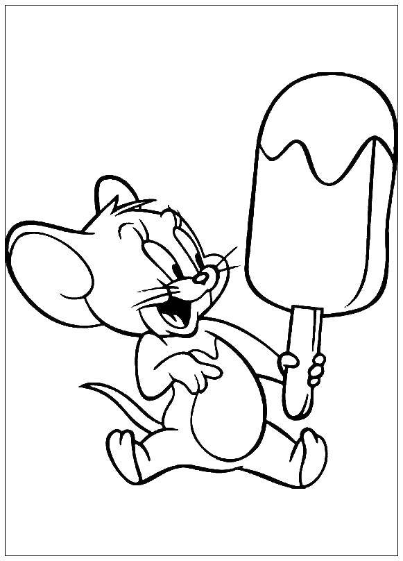 Coloring Jerry is a Popsicle. Category Tom and Jerry. Tags:  Character cartoon, Tom and Jerry.