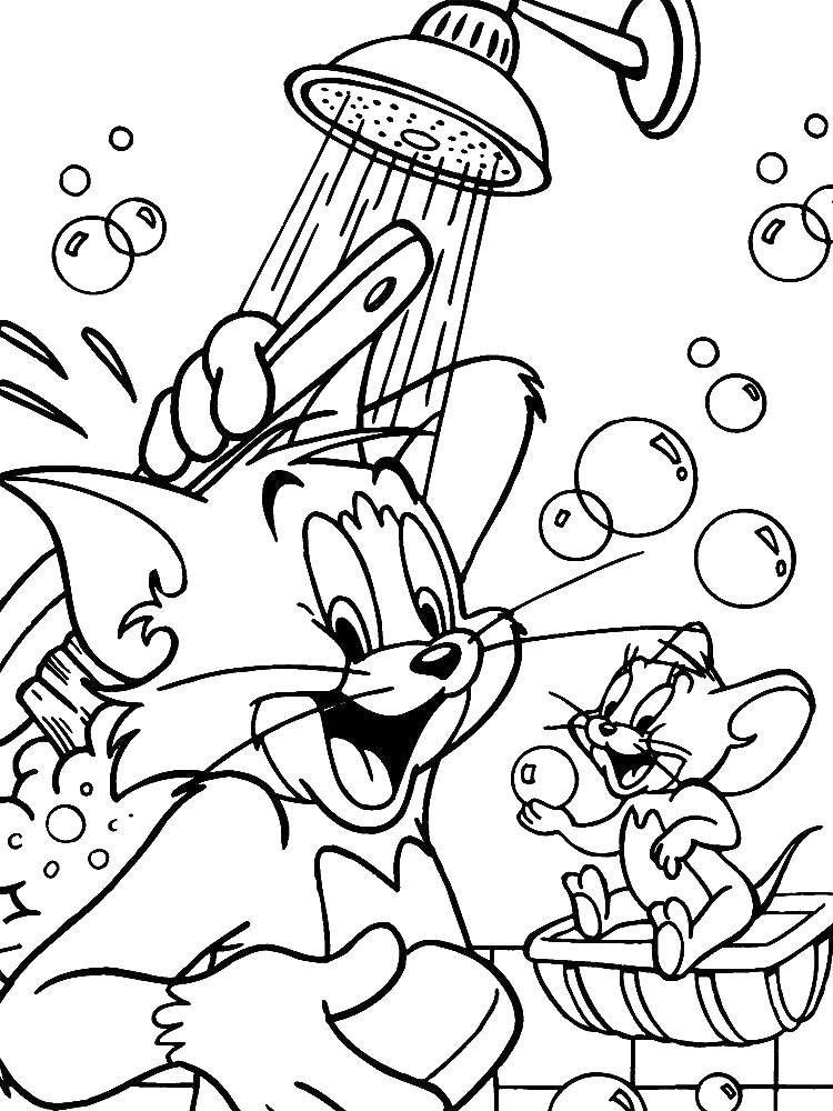 Coloring Tom and Jerry swim. Category Tom and Jerry. Tags:  Tom , Jerry.