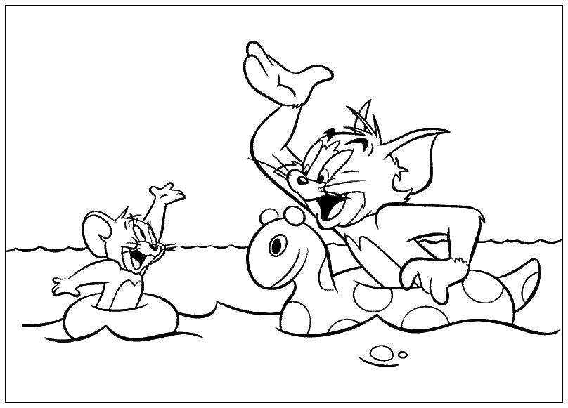 Coloring Tom and Jerry swim. Category Tom and Jerry. Tags:  Tom , Jerry.