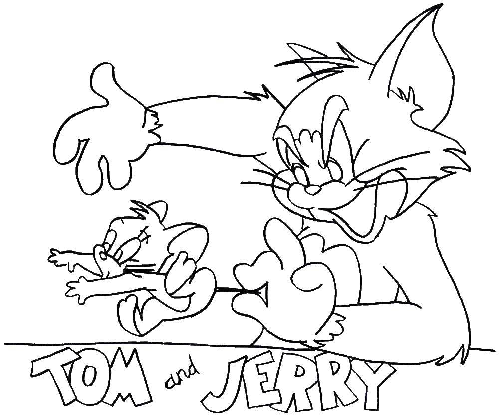 Название: Раскраска Том и джерри. Категория: том и джерри. Теги: Том , Джерри.
