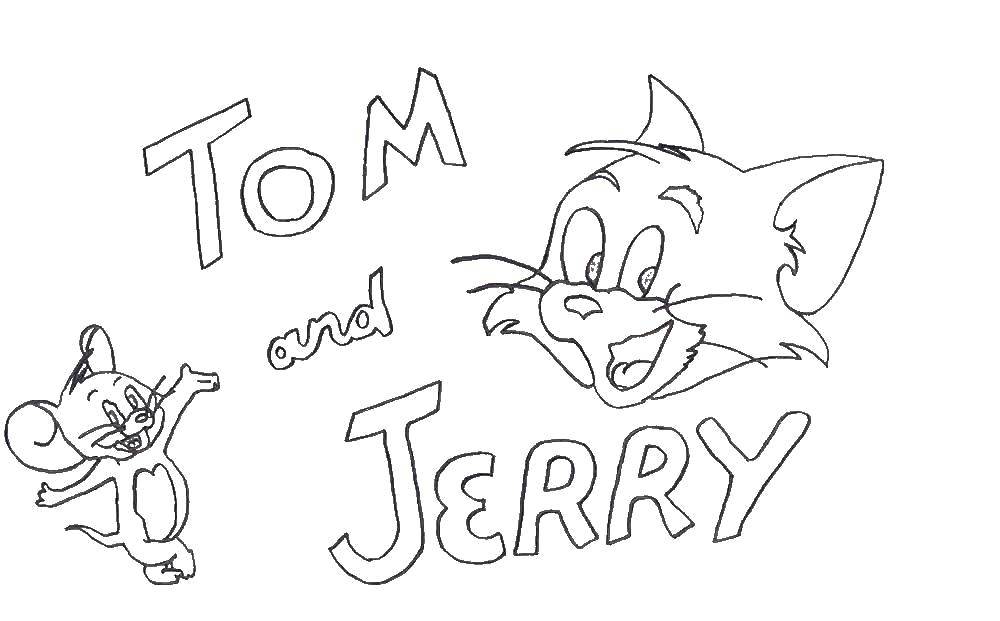 Название: Раскраска Том и джерри. Категория: том и джерри. Теги: Персонаж из мультфильма, Том и Джерри.