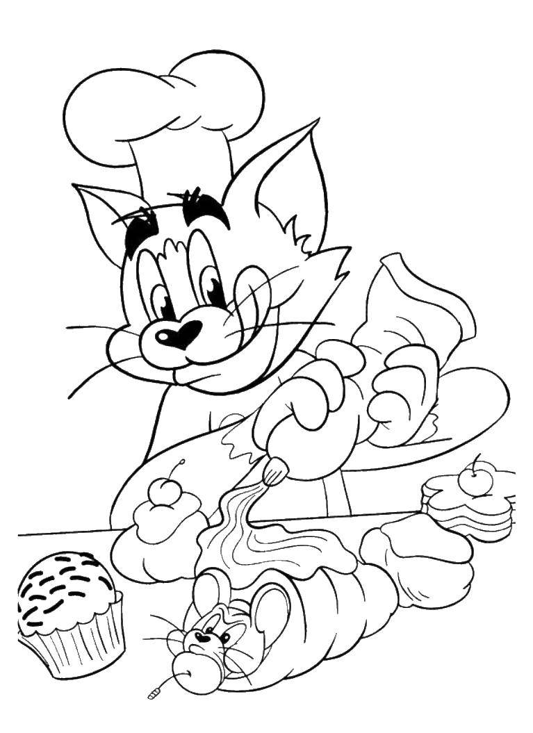 Coloring Tom tries to eat Jerry. Category Tom and Jerry. Tags:  Character cartoon, Tom and Jerry.