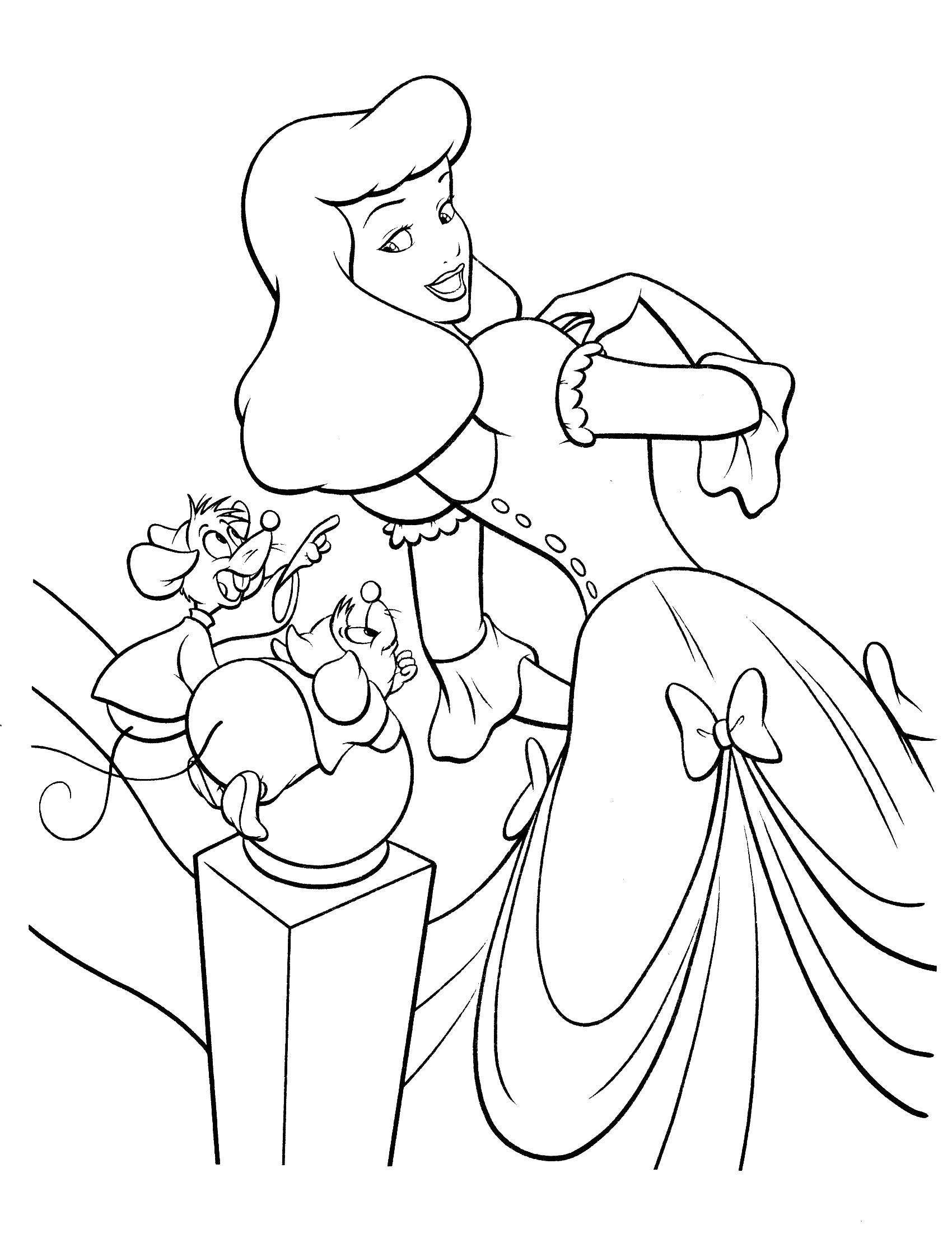 Coloring Cinderella tries on a dress. Category Cinderella and the Prince. Tags:  Cinderella.