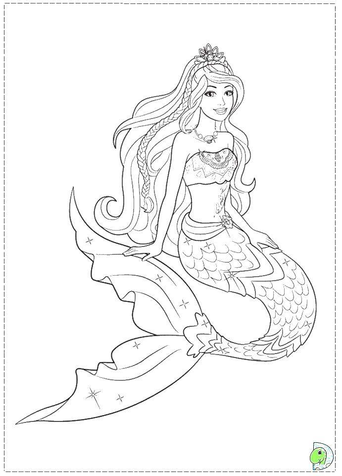 Coloring Barbie mermaid. Category Barbie . Tags:  Barbie , mermaid.