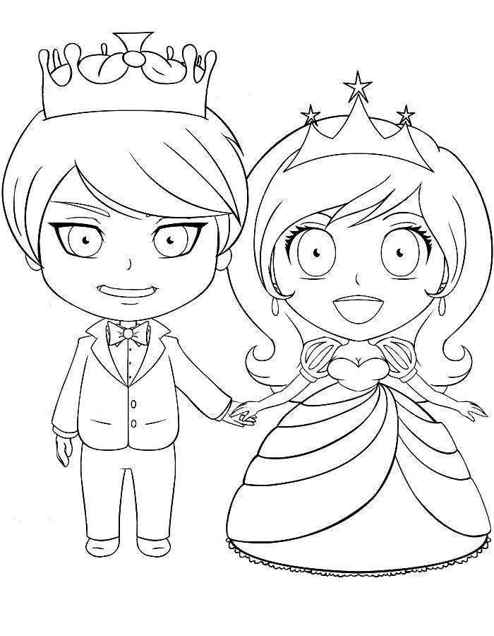 Coloring Prince and Princess. Category Princess. Tags:  Princess , Prince.