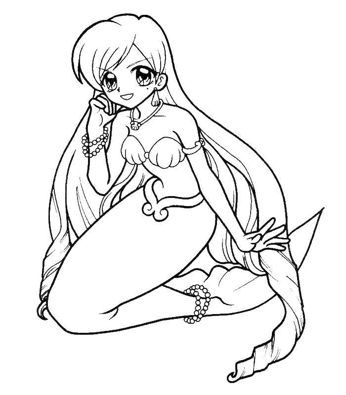 Coloring Mermaid. Category anime. Tags:  Mermaid.