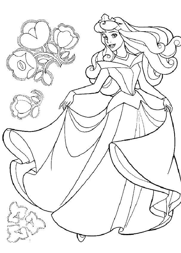 Coloring Sleeping beauty from dispelga cartoon. Category Disney coloring pages. Tags:  Disney, Sleeping beauty.