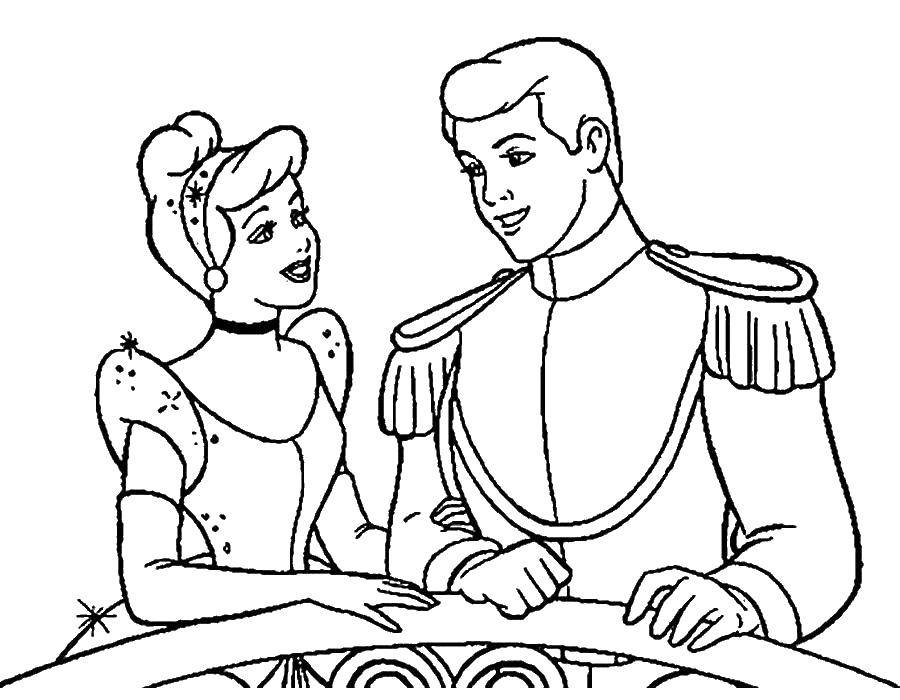 Coloring Cinderella and the Prince. Category Cinderella and the Prince. Tags:  Disney, Cinderella.