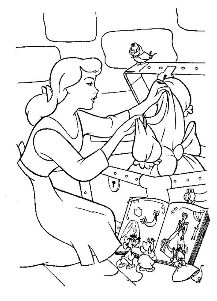 Coloring Cinderella wants to be at the ball. Category Disney coloring pages. Tags:  Disney, Cinderella.