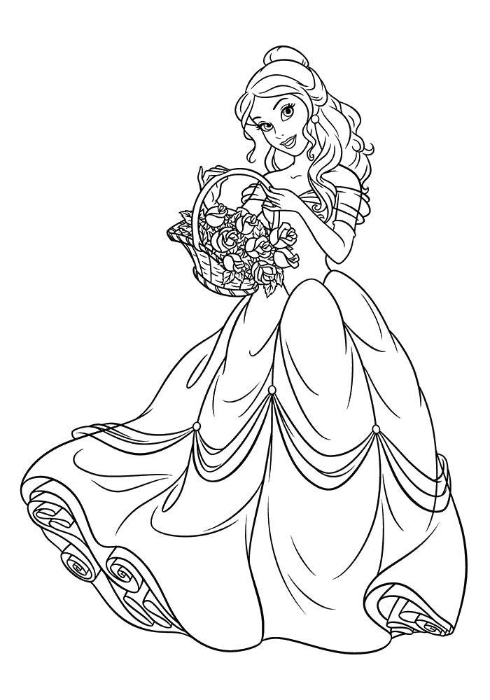 Coloring Bel. Category beauty and the beast. Tags:  Disney, "beauty and the beast".