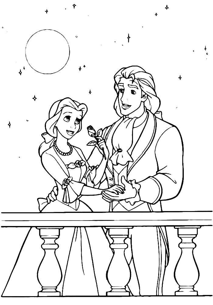 Coloring The beast turned into a Prince. Category beauty and the beast. Tags:  Disney, "beauty and the beast".
