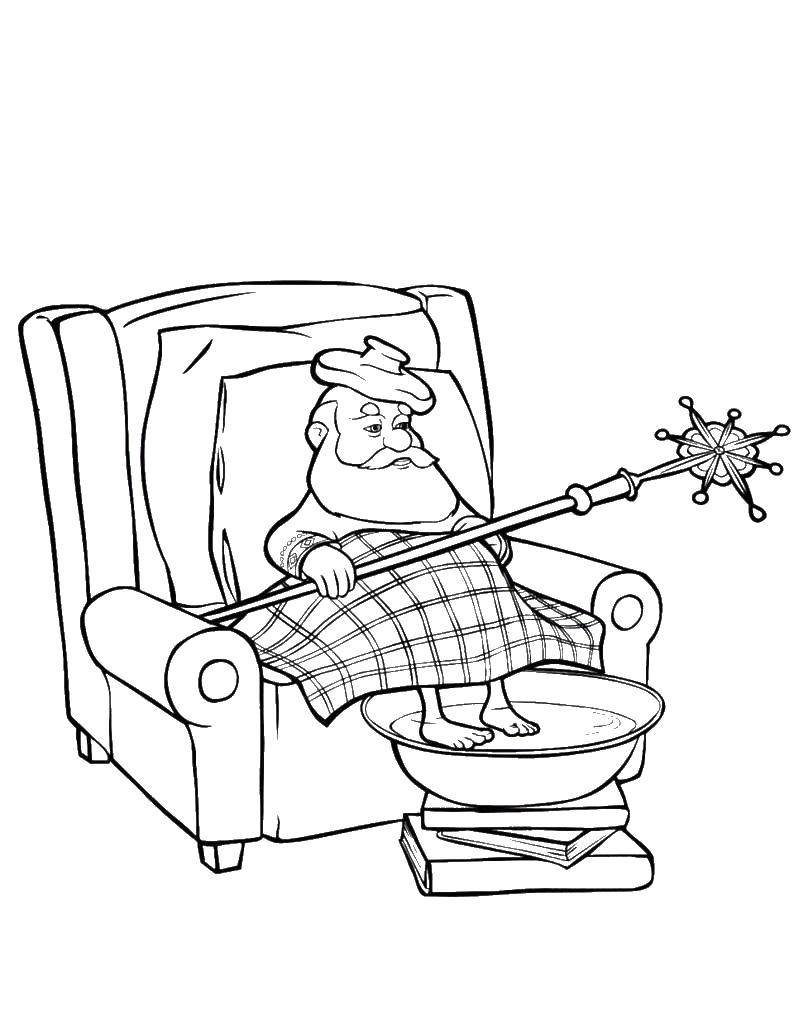 Coloring Santa Claus boleet. Category Masha and the bear. Tags:  Dedmoroz.