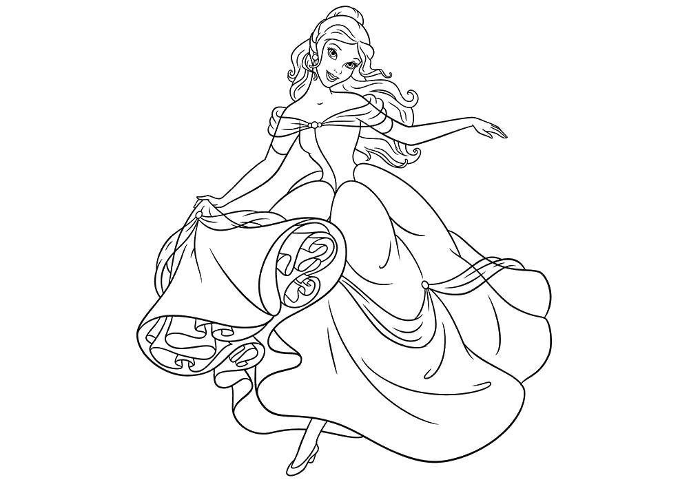 Coloring Beauty Belle. Category Disney coloring pages. Tags:  Disney, "beauty and the beast".