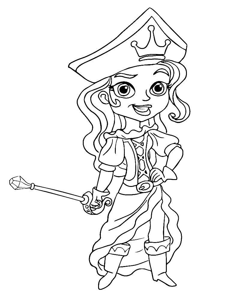 Coloring Pirate. Category cartoons. Tags:  the pirates.