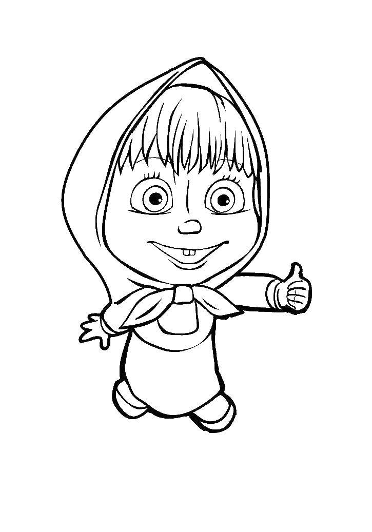 Coloring Joyful Mary. Category Masha and the bear. Tags:  Masha, Bear.