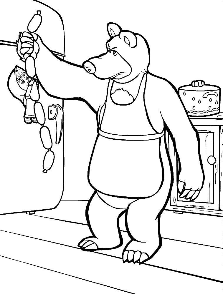 Coloring Masha wants to eat. Category Masha and the bear. Tags:  Masha, Bear.