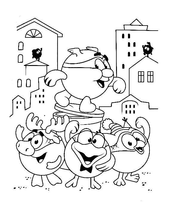 Coloring Smeshariki. Category Smeshariki . Tags:  Smeshariki .