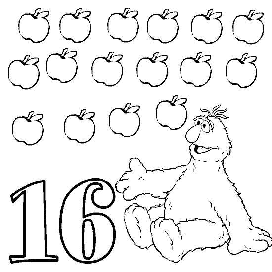 Coloring Learn to count after 10. Category coloring figures. Tags:  Numbers, counting.