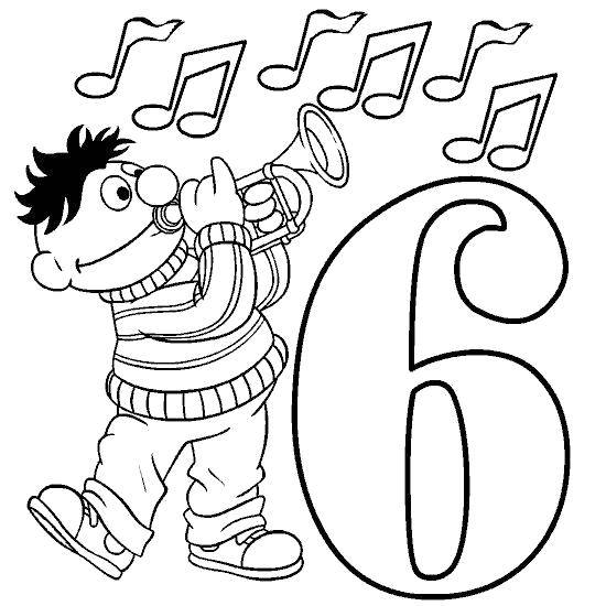 Coloring Learn to count , figure 6. Category coloring figures. Tags:  Numbers, counting.