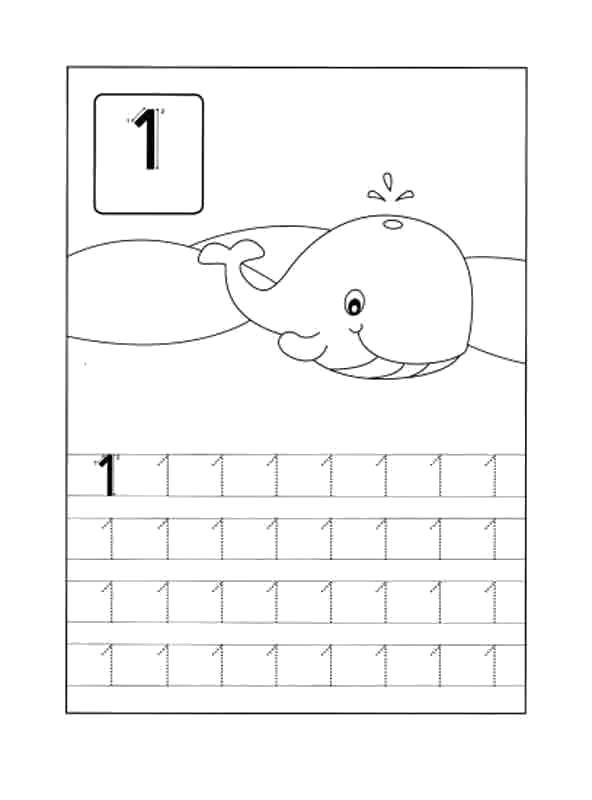 Coloring Learn to write the number 1. Category tracing numbers. Tags:  Numbers , account numbers.