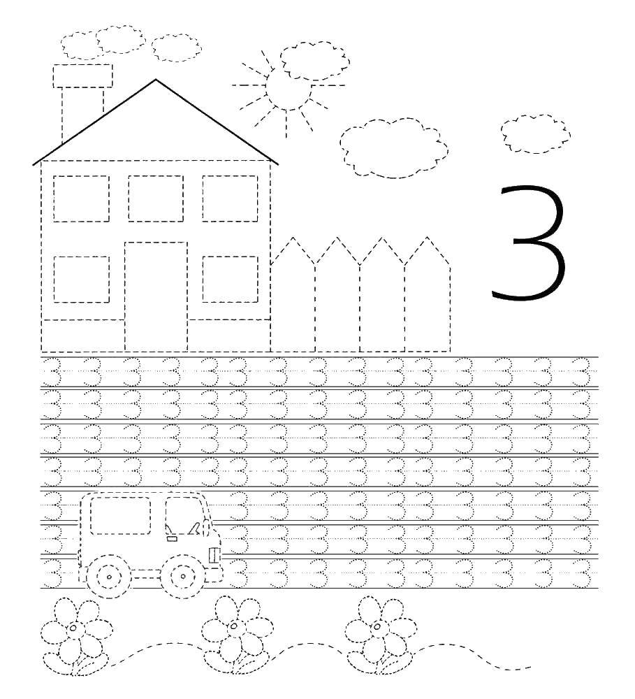 Coloring Learn to write the number 3. Category tracing numbers. Tags:  Numbers , account numbers.