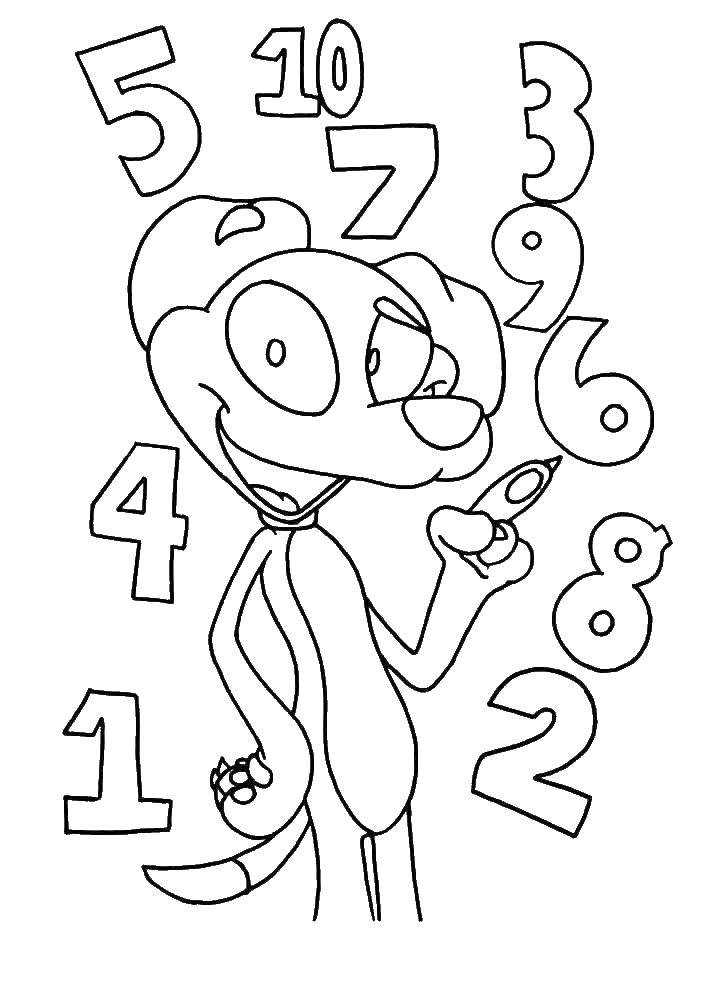 Coloring Learn to count to 10. Category coloring figures. Tags:  Numbers , account numbers.