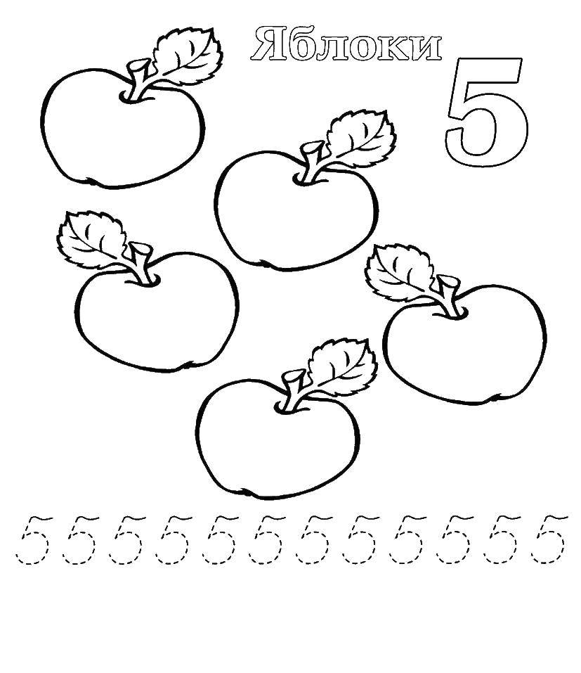 Coloring Learn to count, figure 5. Category tracing numbers. Tags:  Numbers , account numbers.