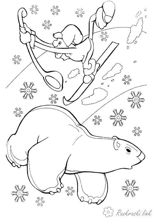 Coloring Bear. Category Soviet coloring. Tags:  bears .