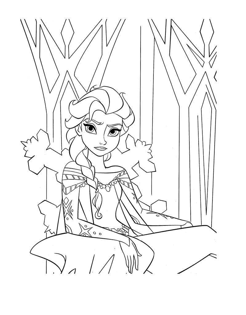 Coloring Elsa from the cartoon the cold heart. Category coloring cold heart. Tags:  Disney, Elsa, frozen, Princess.