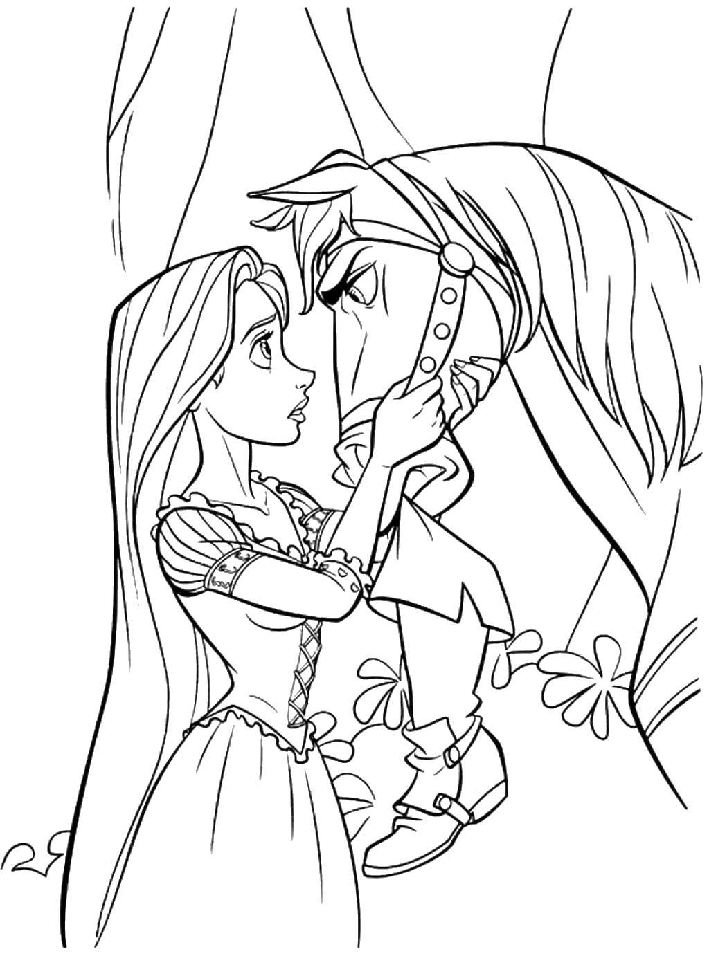 Coloring Long-haired Rapunzel. Category coloring pages Rapunzel tangled. Tags:  Disney, Rapunzel.