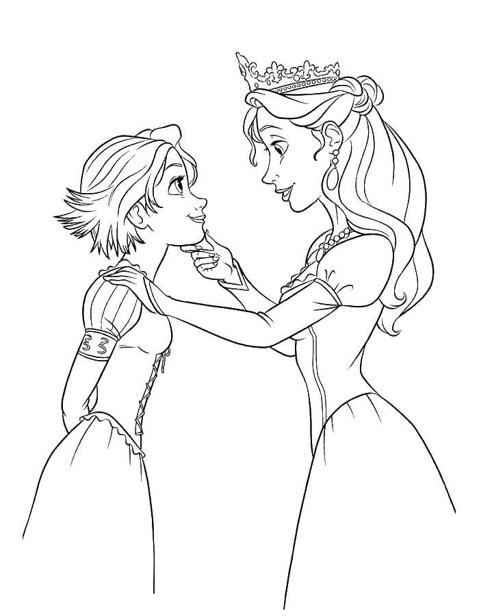 Coloring Rapunzel and the Queen. Category coloring pages Rapunzel tangled. Tags:  Rapunzel , a tangled tale.