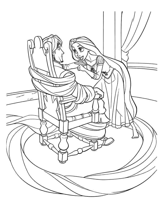 Coloring Rapunzel and the Prince. Category coloring pages Rapunzel tangled. Tags:  Disney, Rapunzel.