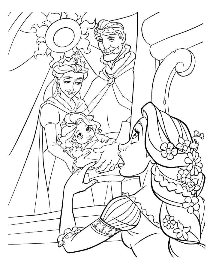 Coloring Rapunzel from the disney cartoon. Category coloring pages Rapunzel tangled. Tags:  Disney, Rapunzel.