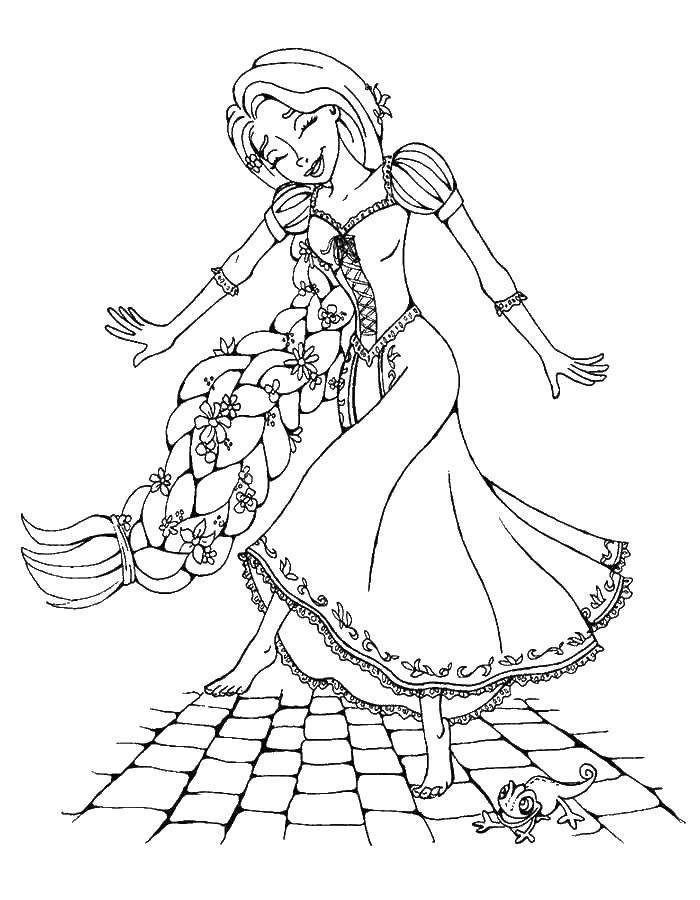 Coloring Rapunzel dancing. Category coloring pages Rapunzel tangled. Tags:  Rapunzel , a tangled tale.