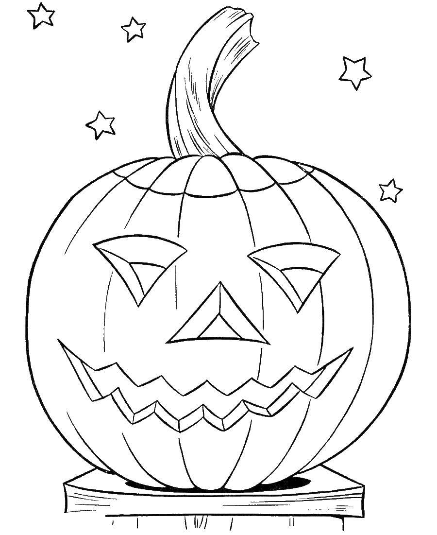 Coloring Pumpkin on Halloween. Category Halloween. Tags:  Halloween, pumpkin.