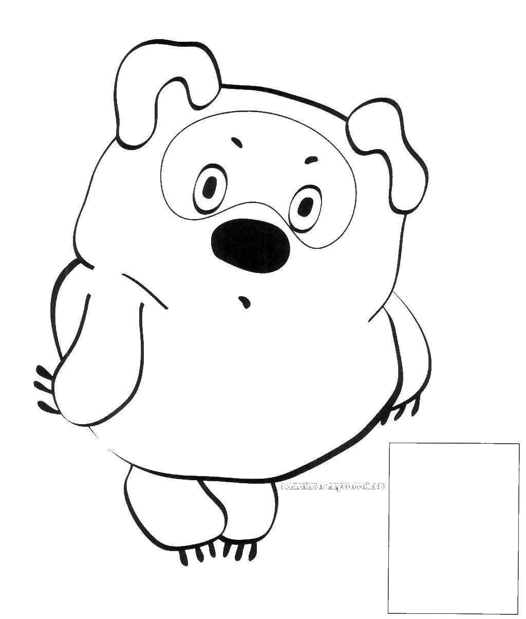 Coloring Winnie the Pooh. Category Soviet coloring. Tags:  Decorate.