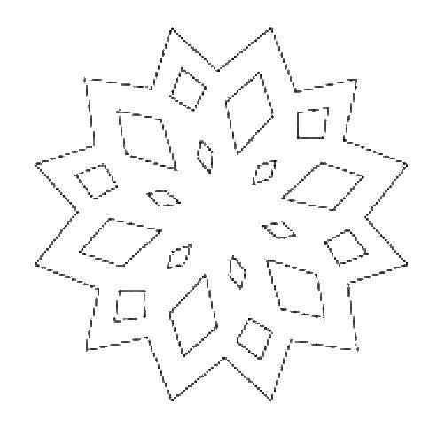 Название: Раскраска Снежинка. Категория: зима. Теги: снежинка.