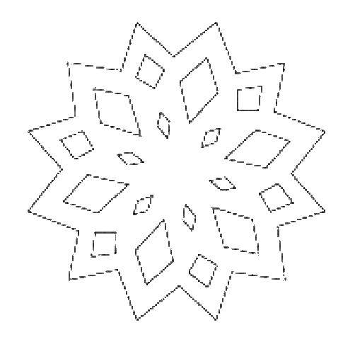 Coloring Snowflake. Category winter. Tags:  snowflake.